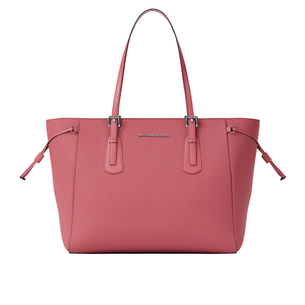 Michael Kors Women's Voyager Large Saffiano Leather Tote Bag Hibiscus