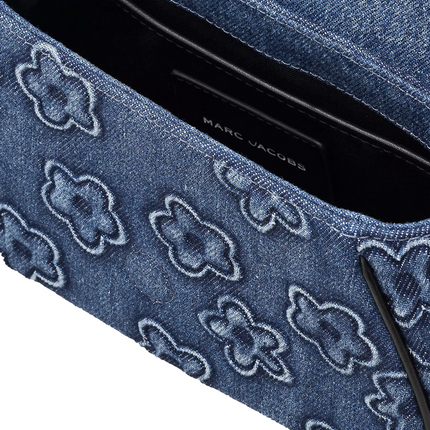 Marc Jacobs Women's The Puffy Daisy Denim Clover Shoulder Bag Denim