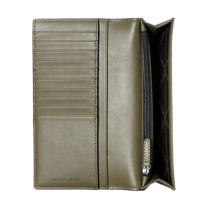 Michael Kors Men's Rivington Large Leather Wallet Olive