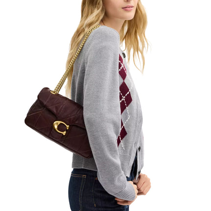 Coach Women's Tabby Shoulder Bag 26 With Quilting Brass/Maple