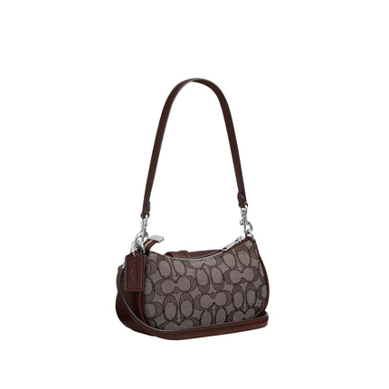 Coach Women's Ashton Mini Shoulder Bag In Signature Jacquard Silver/Oak/Maple