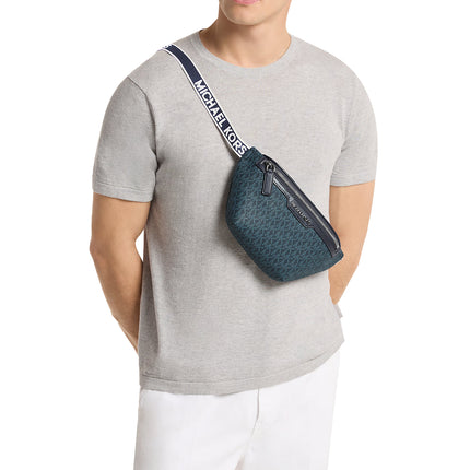 Michael Kors Men's Cooper Mini Logo Belt Bag Admiral/PlBlue
