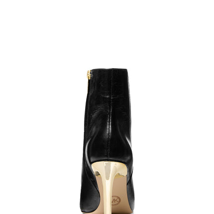 Michael Kors Women's Kasia Leather Boot Black/Gold