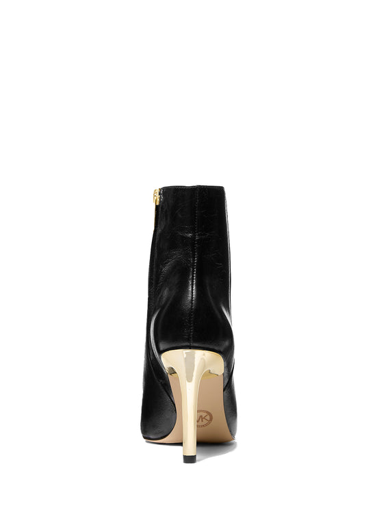 Michael Kors Women's Kasia Leather Boot Black/Gold