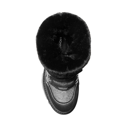 Michael Kors Women's Shiloh Embellished Mixed-Media Boot Black