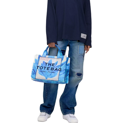 Marc Jacobs Women's David Shrigley X Marc Jacobs Canvas Medium Tote Bag Blue