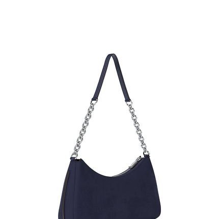 Michael Kors Women's Nolita Medium Nubuck Chain Pochette Bag Dress Blues/Silver