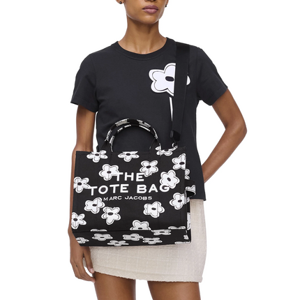 Marc Jacobs Women's The Daisy Canvas Medium Tote Bag Black