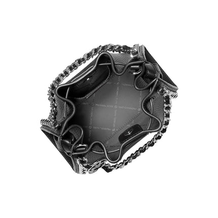 Michael Kors Women's Mina Small Chain Convertible Crossbody Bag Black/Silver