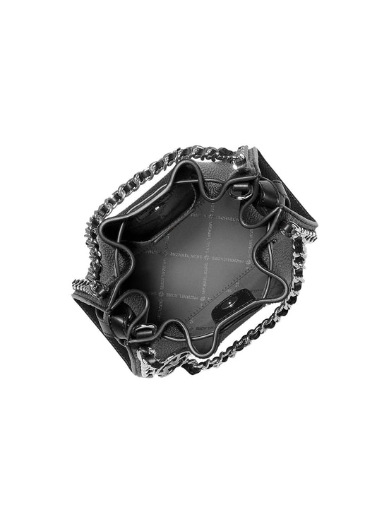 Michael Kors Women's Mina Small Chain Convertible Crossbody Bag Black/Silver