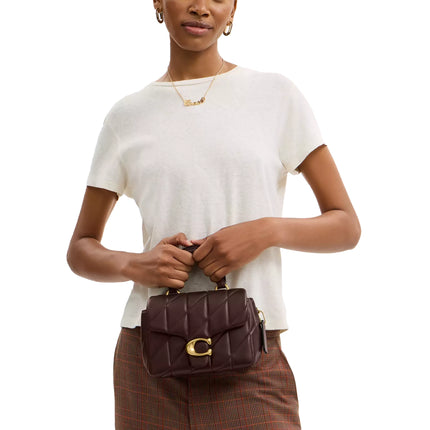 Coach Women's Tabby Top Handle Bag With Quilting Brass/Maple