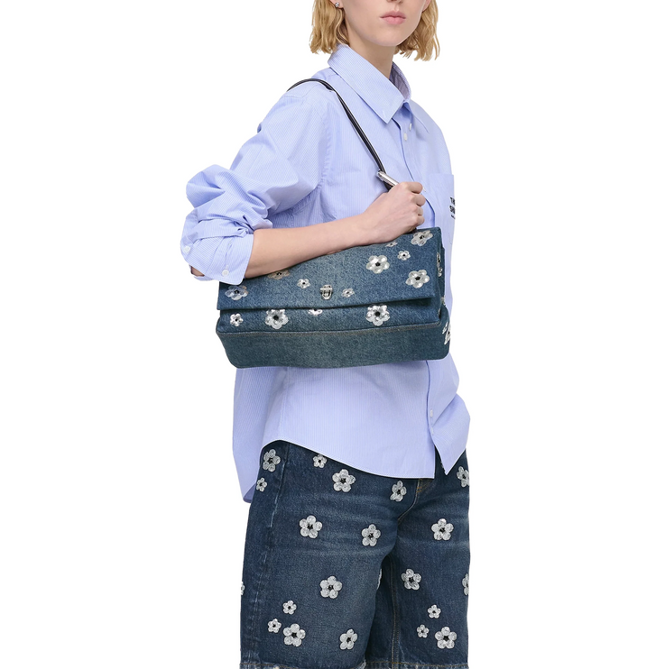 Marc Jacobs Women's The Sequin Daisy Denim Large Dual Bag Denim