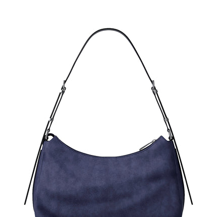 Michael Kors Women's Nolita Medium Nubuck Shoulder Bag Dress Blues/Silver