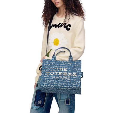 Marc Jacobs Women's The Joy Denim Medium Tote Bag Denim