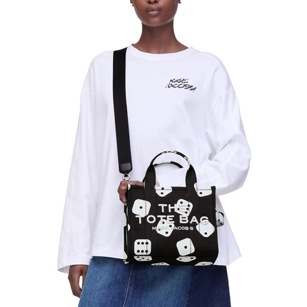 Marc Jacobs Women's Derrick Adams X Marc Jacobs Canvas Small Tote Bag Black