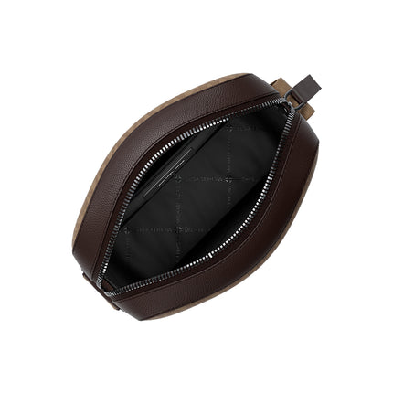 Michael Kors Men's Cooper Signature Logo Flight Bag Camel