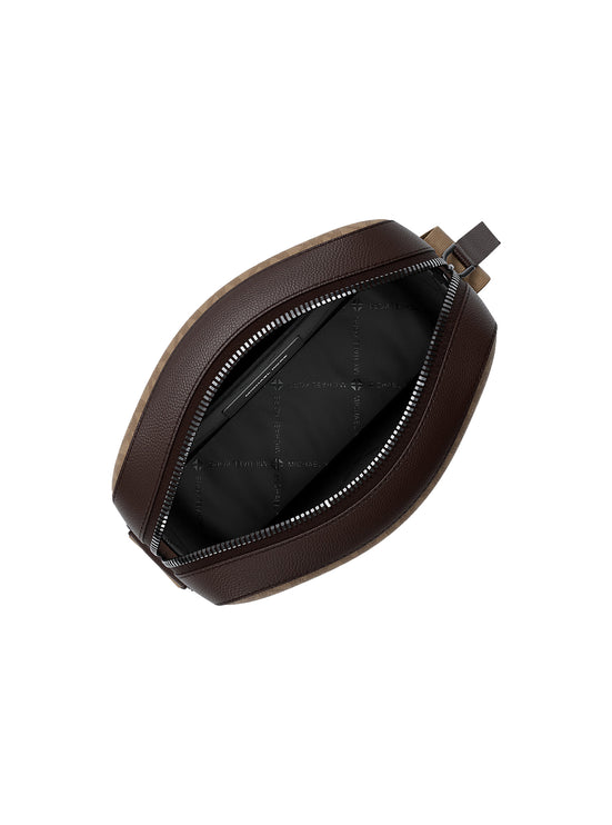 Michael Kors Men's Cooper Signature Logo Flight Bag Camel