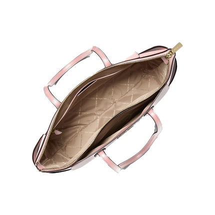 Michael Kors Women's Marilyn Medium Saffiano Leather Tote Bag Powder Blush/Gold