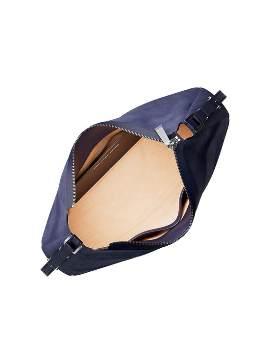 Michael Kors Women's Nolita Medium Nubuck Shoulder Bag Dress Blues/Silver