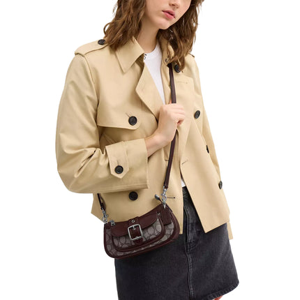 Coach Women's Ashton Mini Shoulder Bag In Signature Jacquard Silver/Oak/Maple