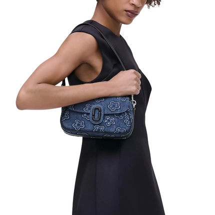 Marc Jacobs Women's The Puffy Daisy Denim Clover Shoulder Bag Denim