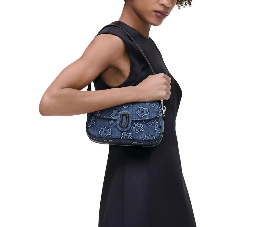 Marc Jacobs Women's The Puffy Daisy Denim Clover Shoulder Bag Denim