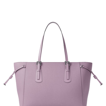 Michael Kors Women's Voyager Large Saffiano Leather Tote Bag Light Quartz