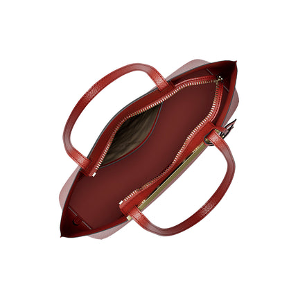 Michael Kors Women's Evelyn Small Tote Bag Crimson/Gold