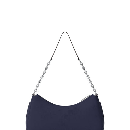 Michael Kors Women's Nolita Medium Nubuck Chain Pochette Bag Dress Blues/Silver