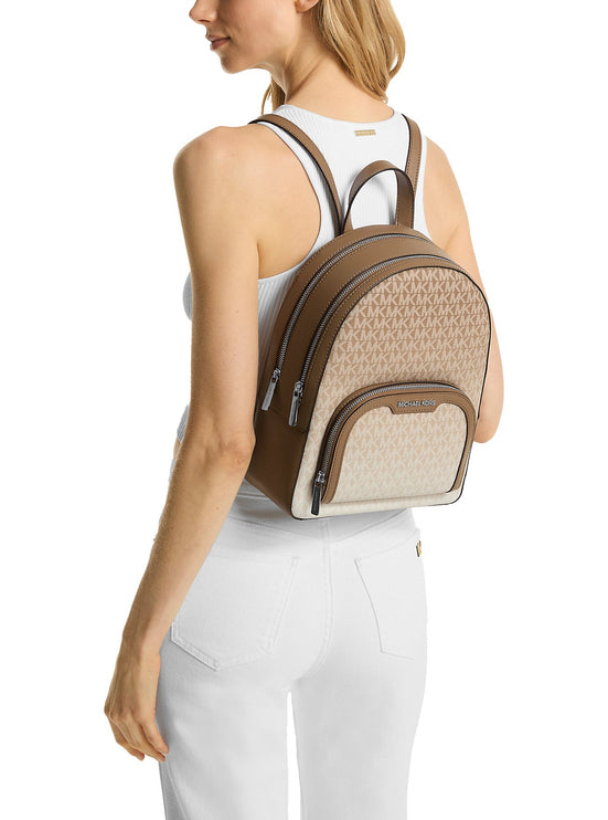 Michael Kors Women's Jaycee Medium Ombré Signature Logo Backpack Husk