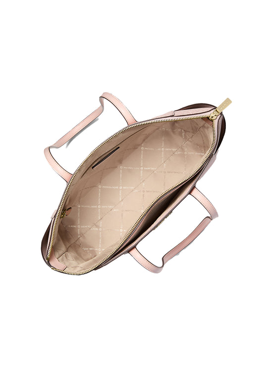 Michael Kors Women's Marilyn Medium Signature Logo Tote Bag Powder Blush Multi/Gold