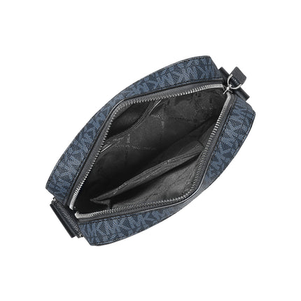 Michael Kors Men's Cooper Signature Logo Flight Bag Admiral Plblue