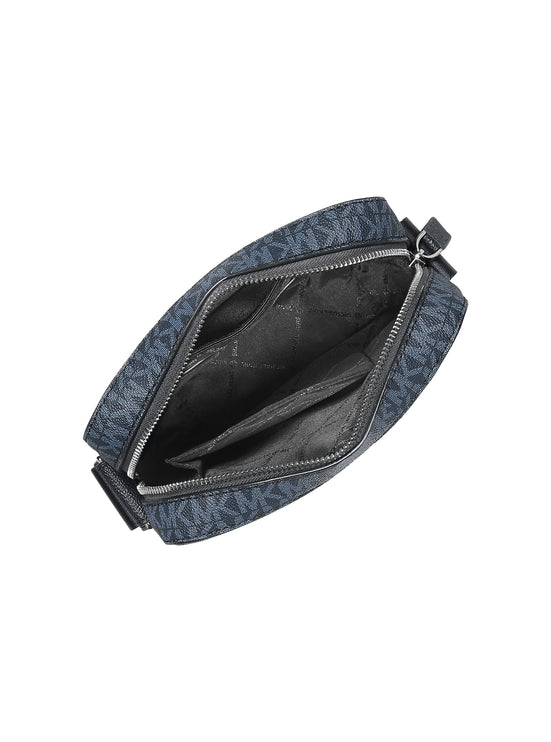 Michael Kors Men's Cooper Signature Logo Flight Bag Admiral Plblue