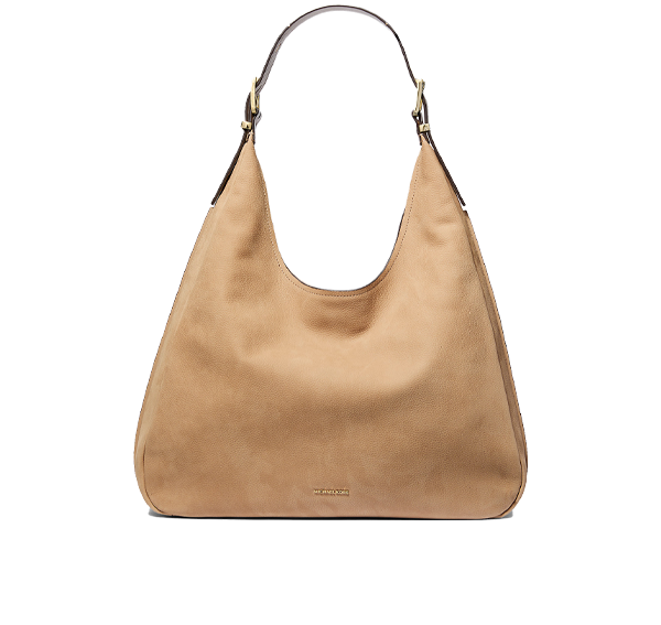 Michael Kors Women's Nolita Large Nubuck Hobo Shoulder Bag Camel