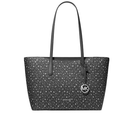 Michael Kors Women's Arden Large Printed Signature Logo Tote Bag Black