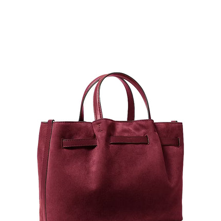 Michael Kors Women's Carson Medium Satchel Bag Maroon