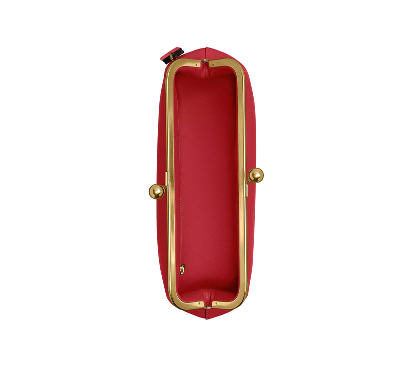 Coach Women's Kisslock Frame Bag 30 Brass/Poppy