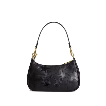 Coach Women's Teri Shoulder Bag With Star Patchwork Gold/Black Multi