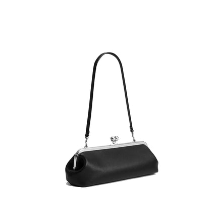 Coach Women's Kisslock Frame Bag 30 Silver/Black