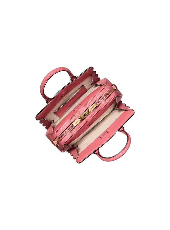 Michael Kors Women's Laila Extra-Small Pebbled Leather Convertible Crossbody Bag Light Berry Sabit