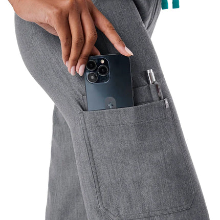 FIGS Women's High Waisted Isabel Wide Leg Scrub Pants Graphite