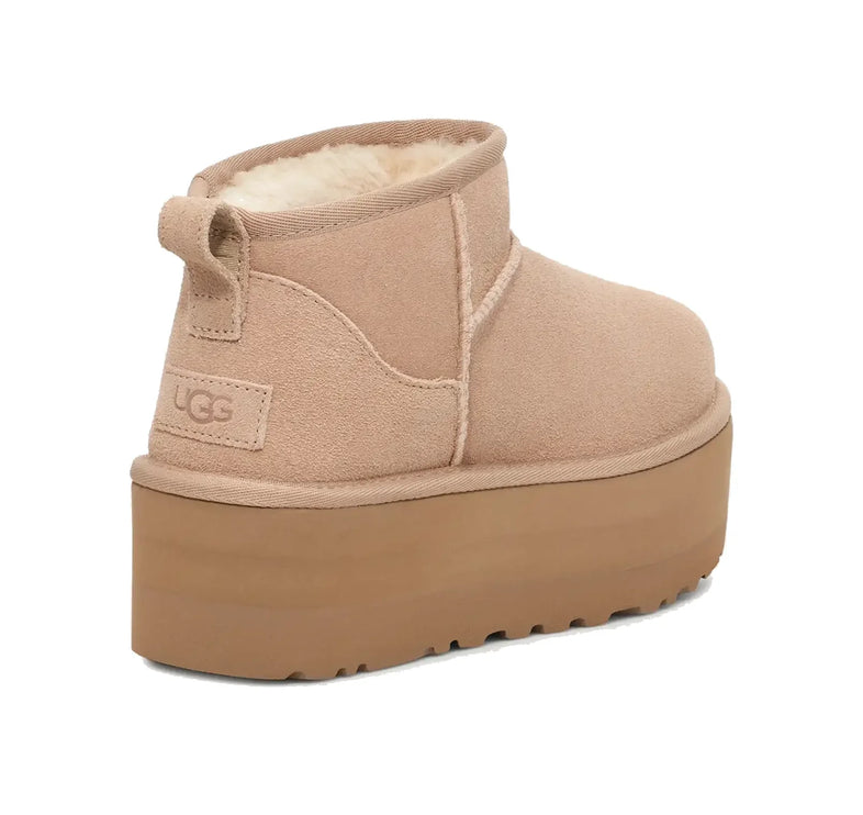 UGG Classic Ultra Mini Platform çocuk botu, bej (sand) süet