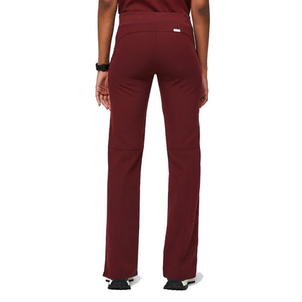 FIGS Women's Kade Cargo Scrub Pants Burgundy
