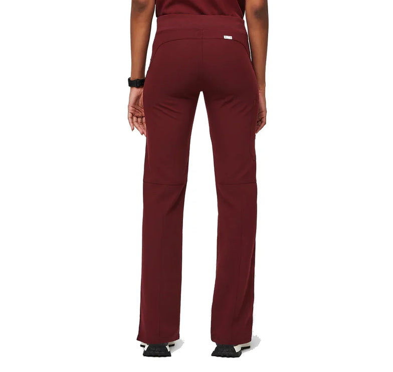 FIGS Women's Kade Cargo Scrub Pants Burgundy