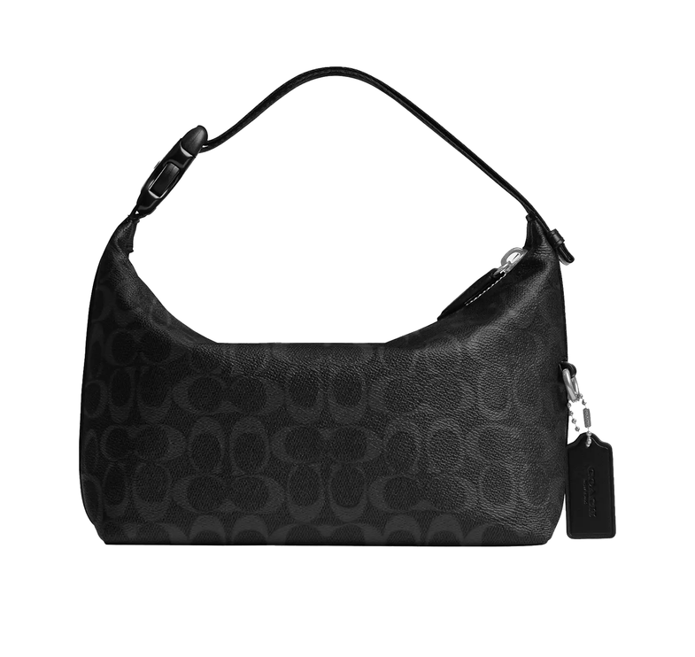 Coach Unisex Travel Kit With Speedclip In Signature Canvas Black Signature