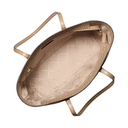 Michael Kors Women's Arden Large Top-Zip Tote Bag Camel