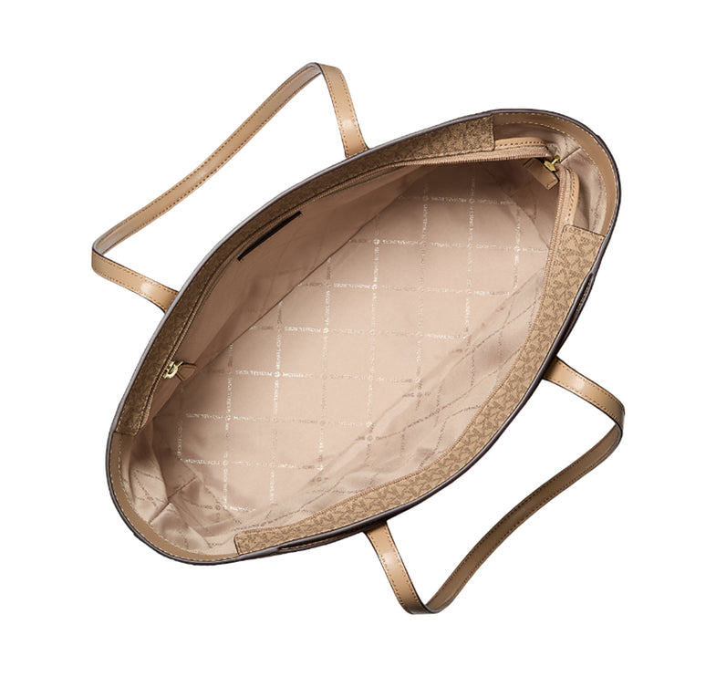 Michael Kors Women's Arden Large Top-Zip Tote Bag Camel