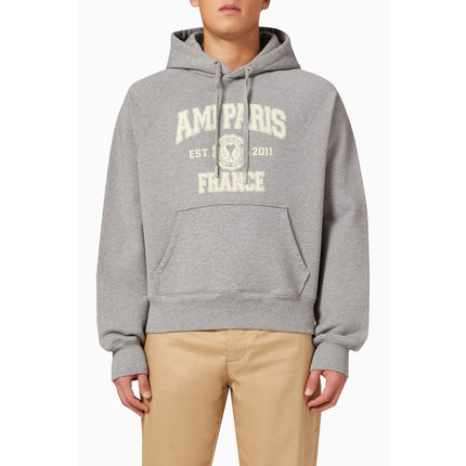 AMI Alexandre Mattiussi Unisex France Hoodie Heather Grey