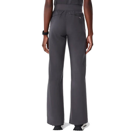 FIGS Women's High Waisted Isabel Wide Leg Scrub Pants Charcoal