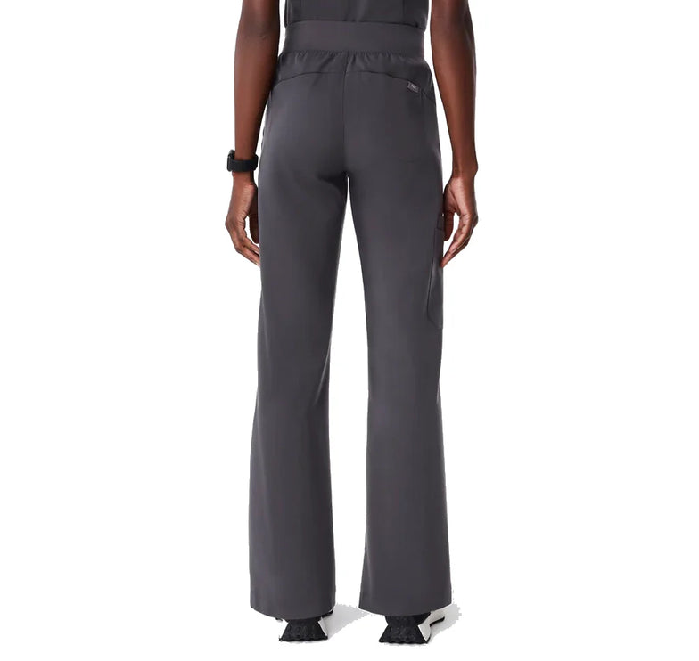 FIGS Women's High Waisted Isabel Wide Leg Scrub Pants Charcoal